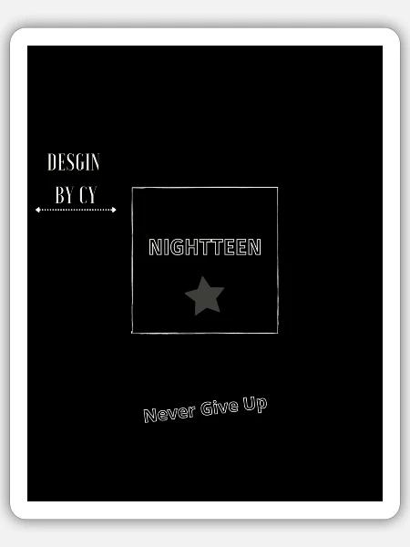 Desgin by CY - Sticker Größe S (10 x 10 cm) - Mattweiß