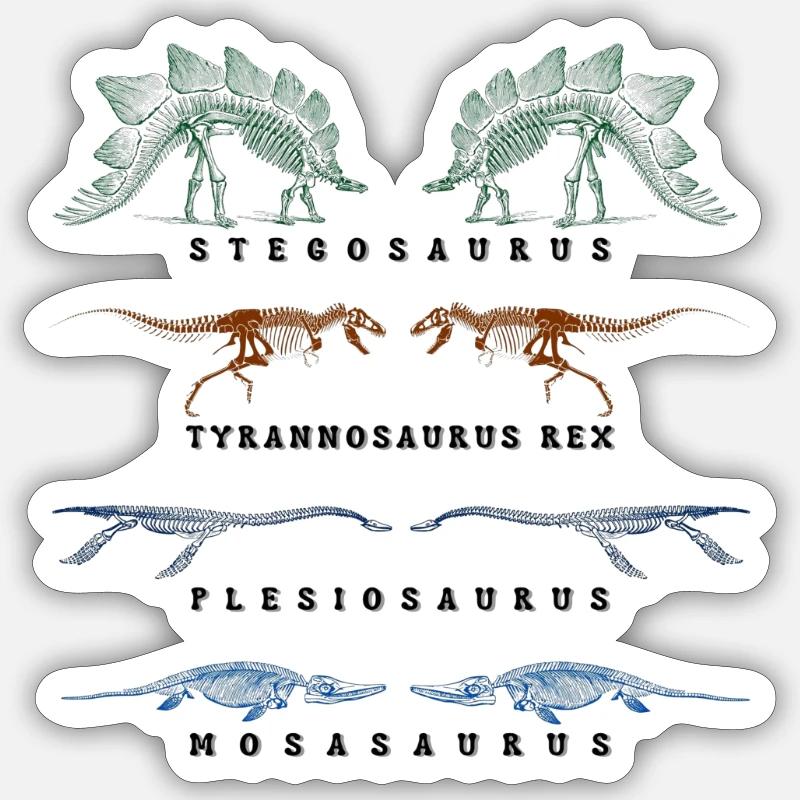 Dinosaur skeleton Sticker size S (10 x 10 cm)