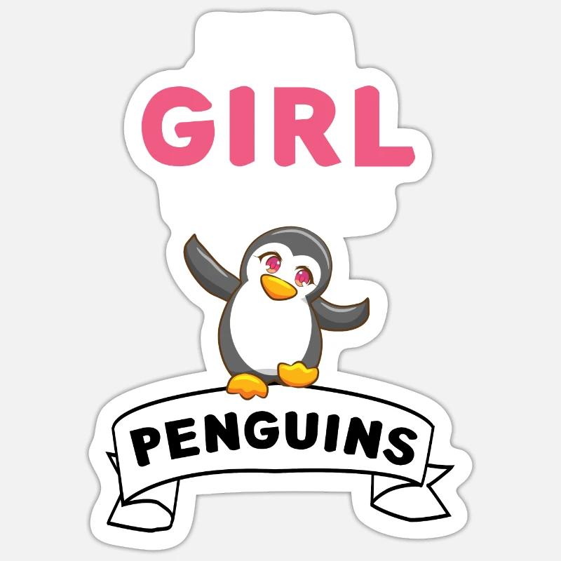 Nur ein Mädchen das Pinguine liebt Pinguin Sticker Größe S (10 x 10 cm)
