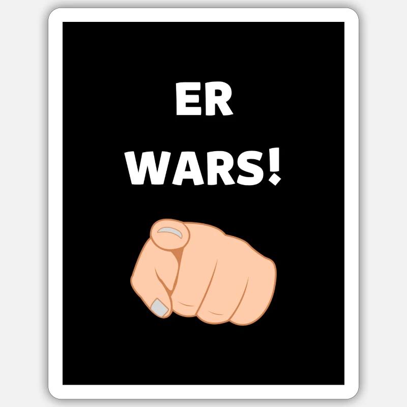 ER WARS - Sticker Größe S (10 x 10 cm) - Mattweiß