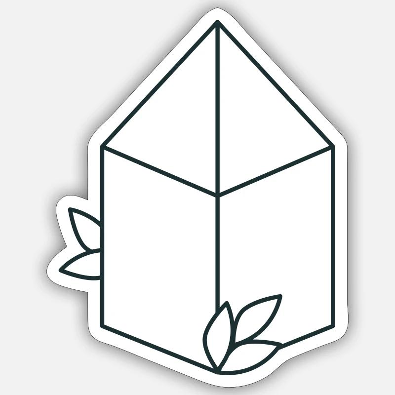 terrarium trapézoïdal - Sticker taille S (10 x 10 cm) - blanc mat