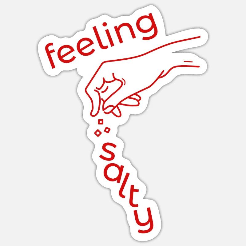 Feeling salty - Sticker Größe S (10 x 10 cm) - Mattweiß