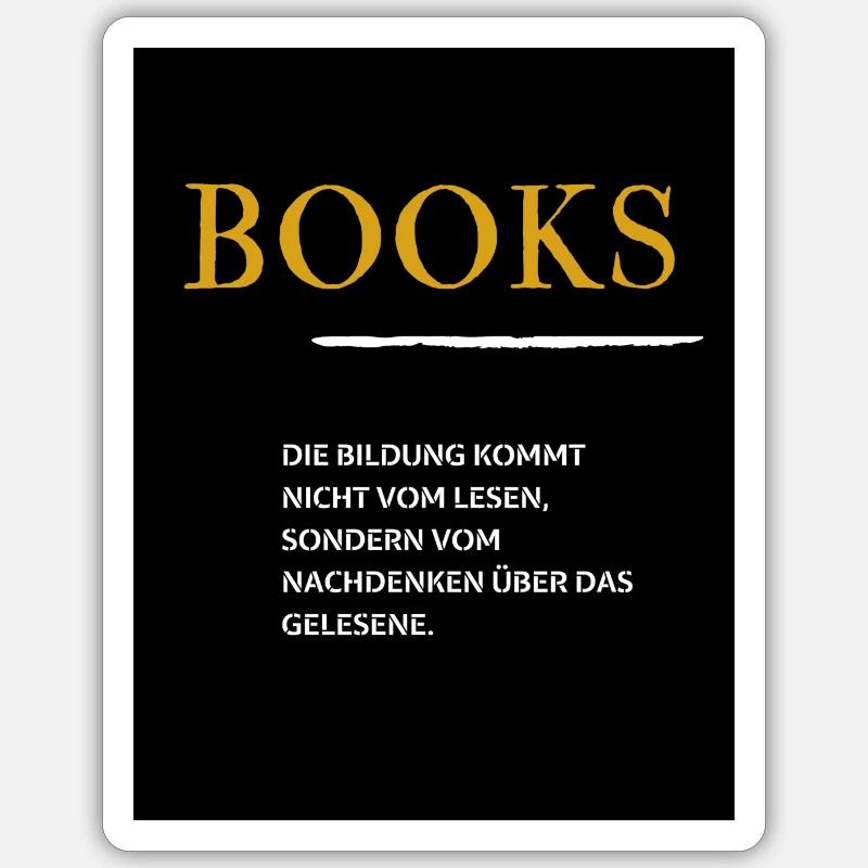Lese - Sticker Größe S (10 x 10 cm) - Mattweiß