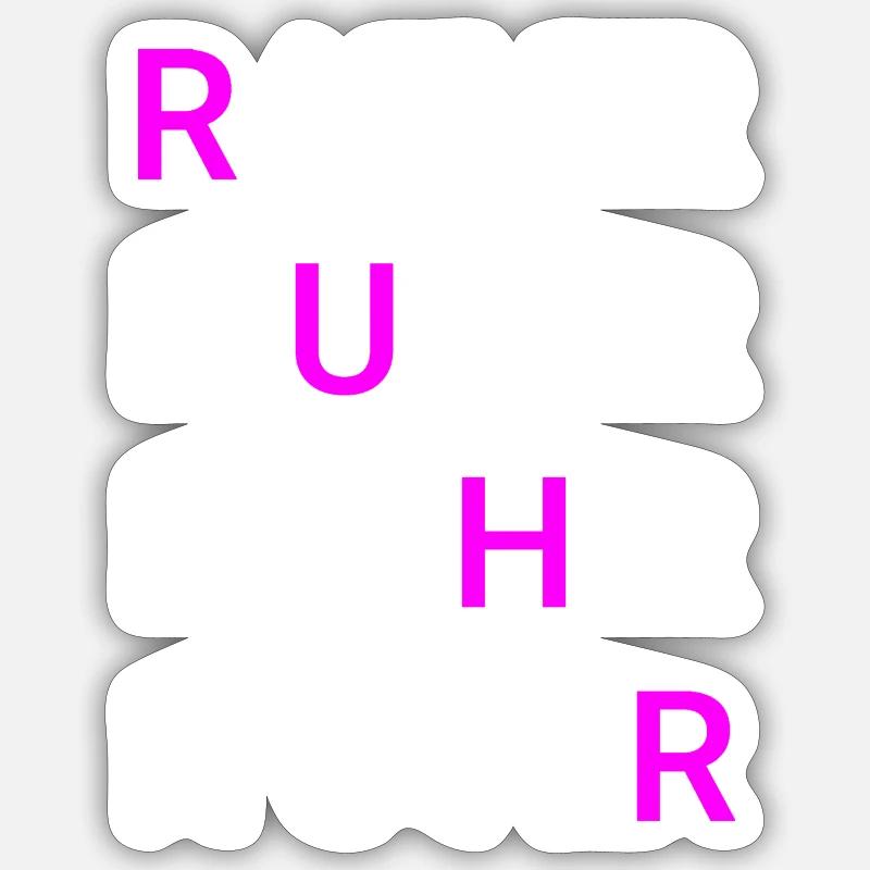 RUHR - Sticker Größe S (10 x 10 cm) - Mattweiß