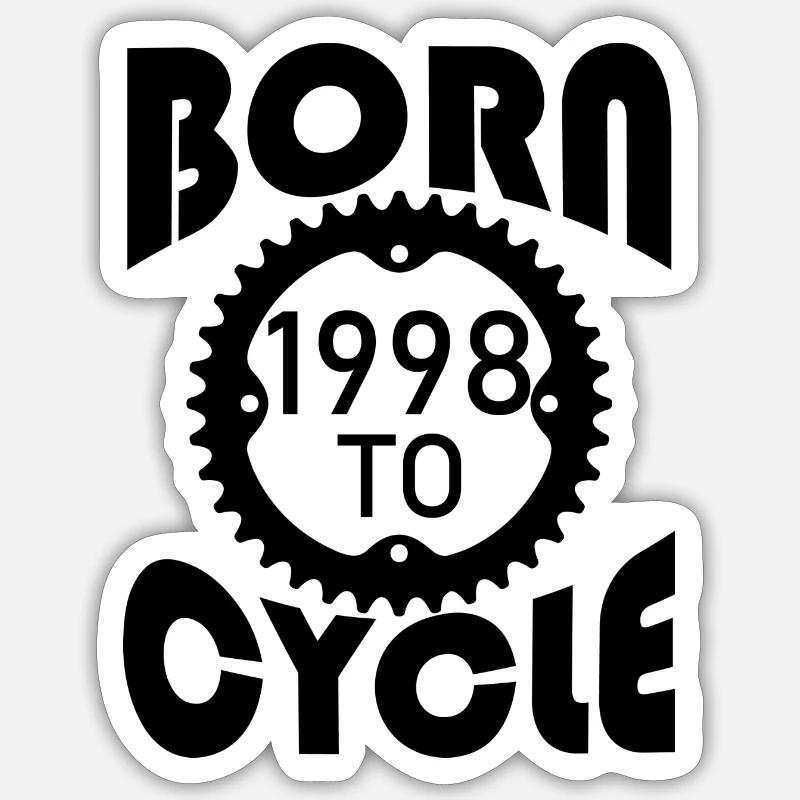 Cycle - Sticker taille S (10 x 10 cm) - blanc mat