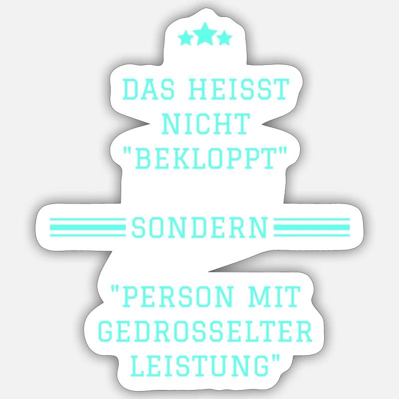 Bekloppt 2 - Sticker Größe S (10 x 10 cm) - Mattweiß