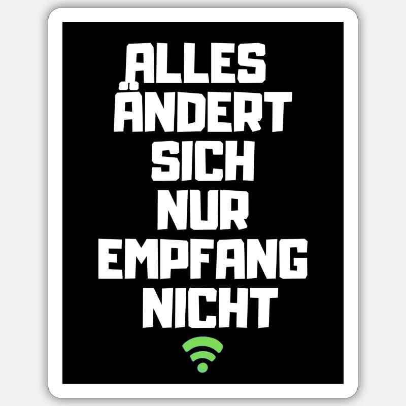 Slow W-LAN - Sticker Größe S (10 x 10 cm) - Mattweiß