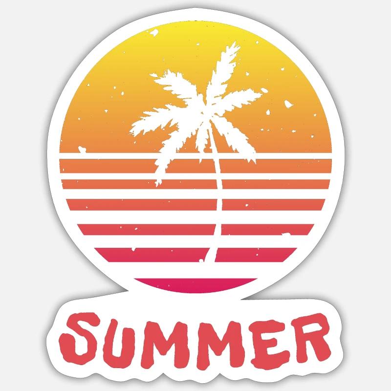 Sunset Palms Sticker size S (10 x 10 cm)