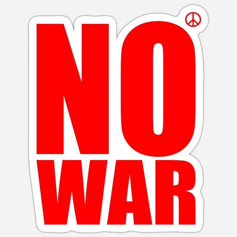 No war - Sticker Größe S (10 x 10 cm) - Mattweiß