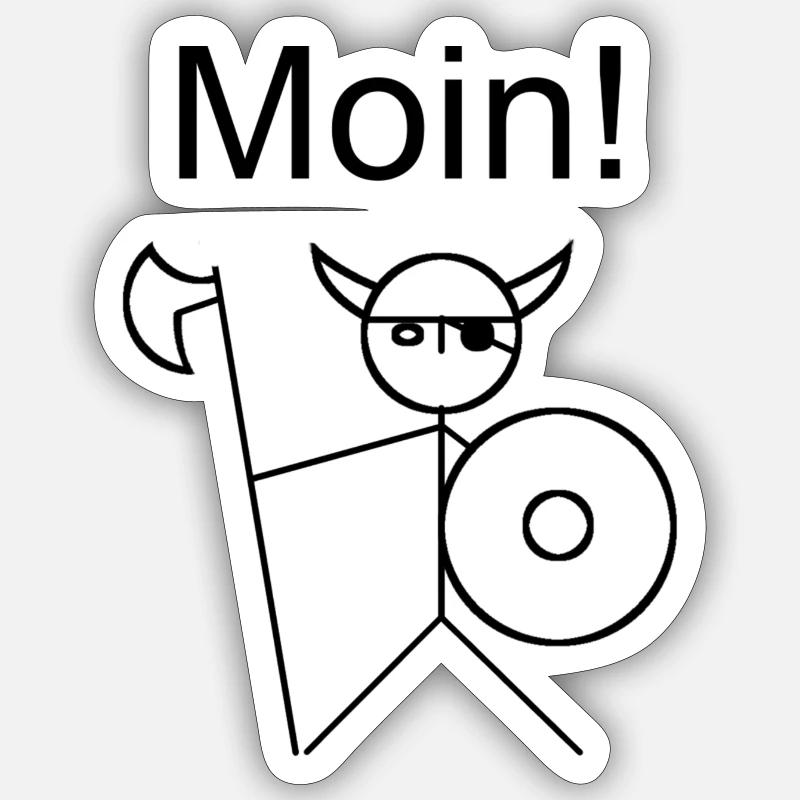 Moin! Sticker Größe S (10 x 10 cm)
