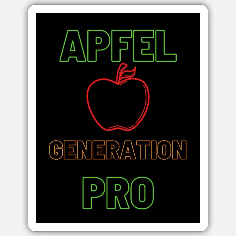 Apfel Generation Pro Tshirt Sticker Größe S (10 x 10 cm)