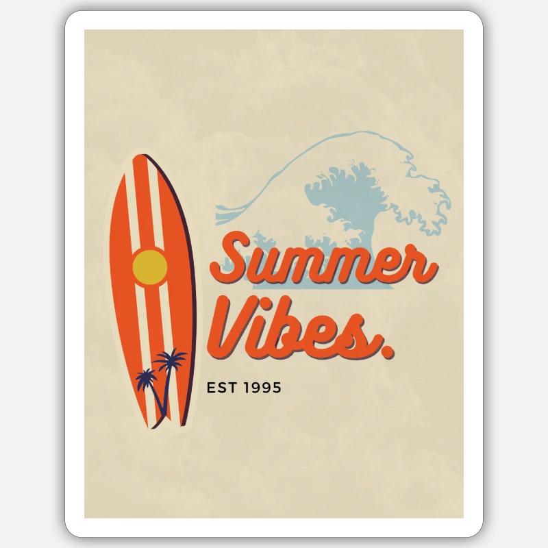 Summer vibes - Sticker Größe S (10 x 10 cm) - Mattweiß