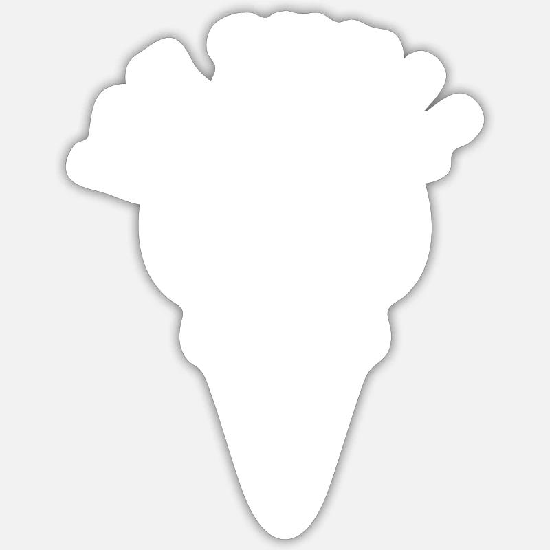 EIS EISKUGEL TOTENTKOPF EISTÜTE TOT MOTIV GESCHENK Sticker Größe S (10 x 10 cm)