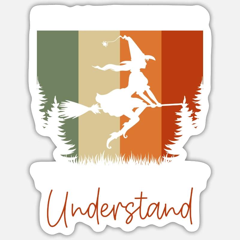 Sorcière Wicca Magic Walpurgis Night Sticker taille S (10 x 10 cm)