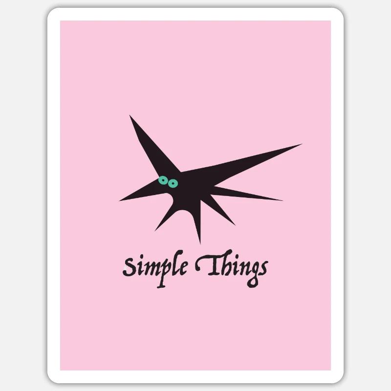 simple things - Sticker Größe S (10 x 10 cm) - Mattweiß
