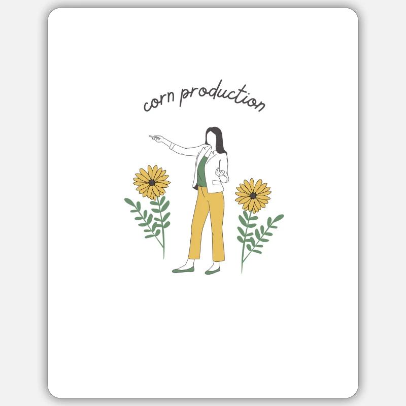 corn production Sticker Größe S (10 x 10 cm)