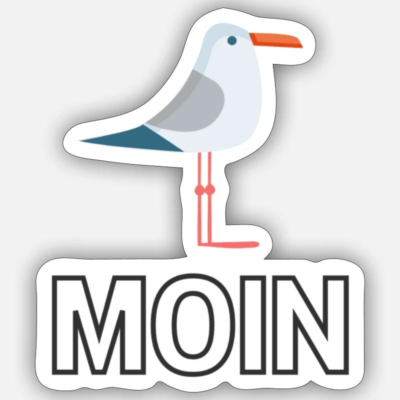 Moin Möwe - MoinJour Sticker Größe S (10 x 10 cm)
