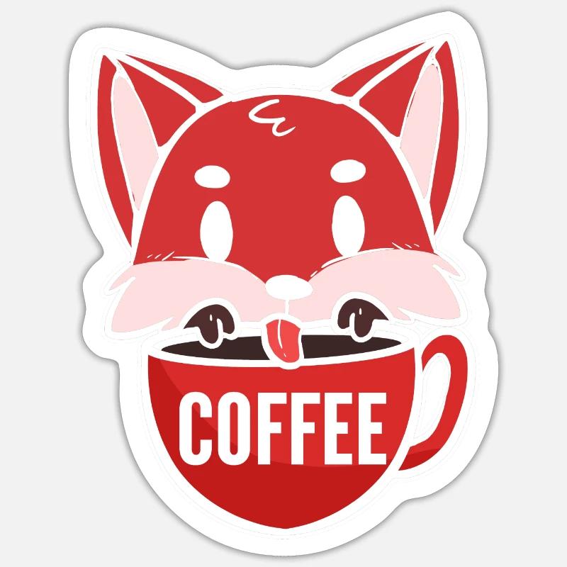 Kaffeetrinker Barista Gift - Sticker Größe S (10 x 10 cm) - Mattweiß