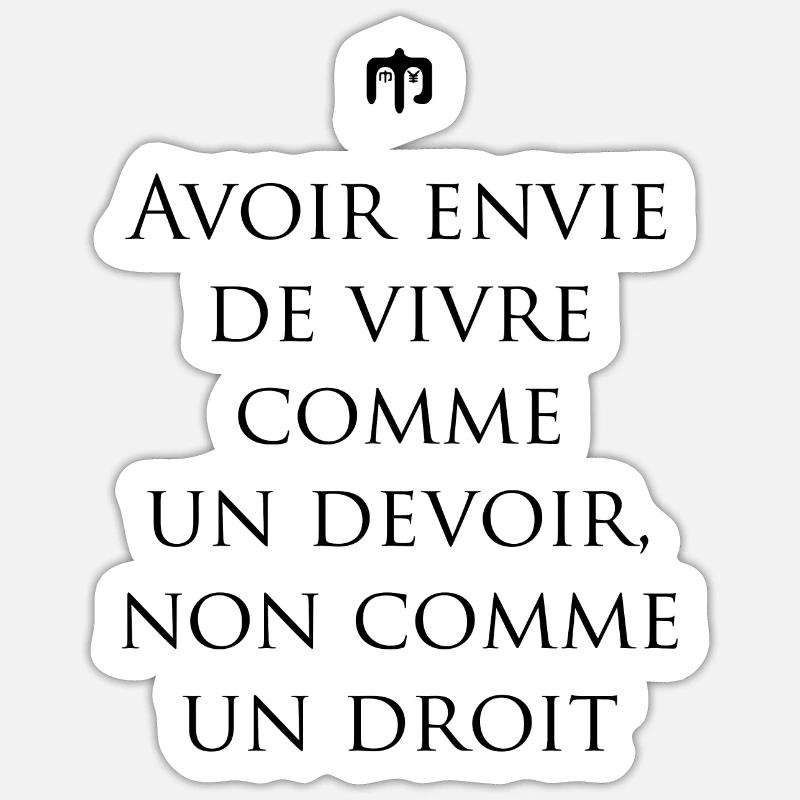 devoir Sticker taille S (10 x 10 cm)