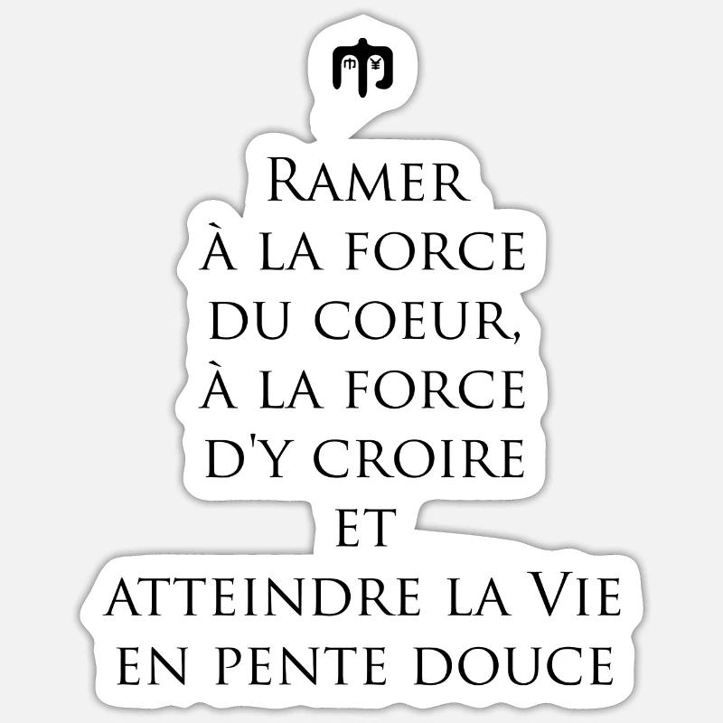 force - Sticker taille S (10 x 10 cm) - blanc mat