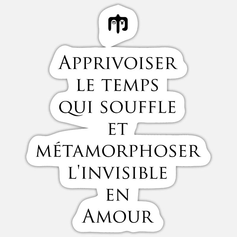 invisible - Sticker taille S (10 x 10 cm) - blanc mat