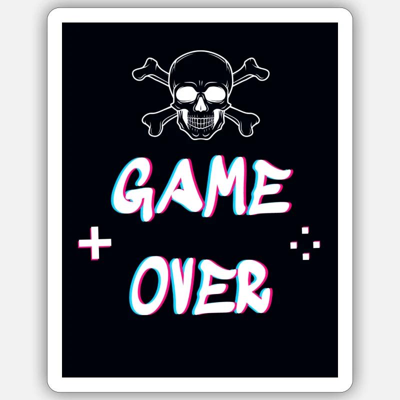 Fin du jeu - Sticker taille S (10 x 10 cm) - blanc mat