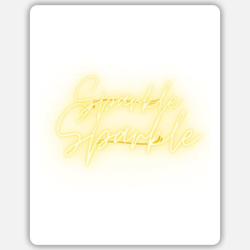 Sparkle Fits - Sticker taille S (10 x 10 cm) - blanc mat