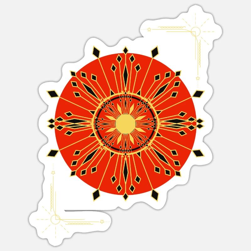 Sonne - Sticker Größe S (10 x 10 cm) - Mattweiß