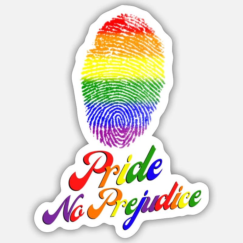 Pride No Prejudice - Sticker size S (10 x 10 cm) - white matte