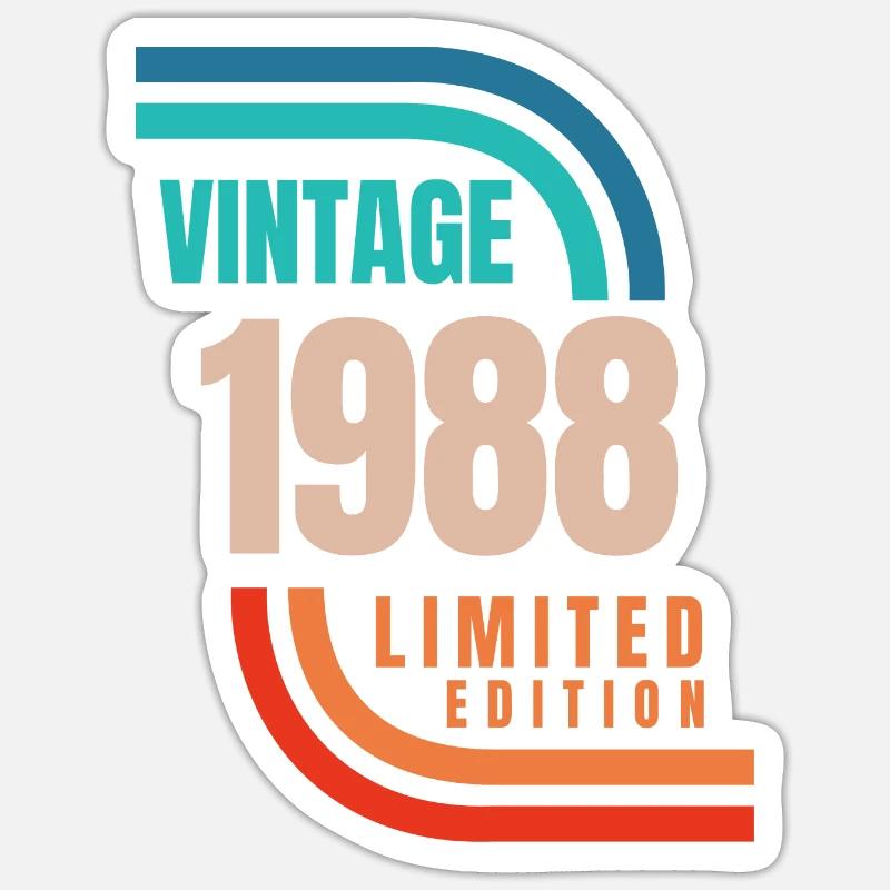 Édition limitée Millésime 1988 - Sticker taille S (10 x 10 cm) - blanc mat