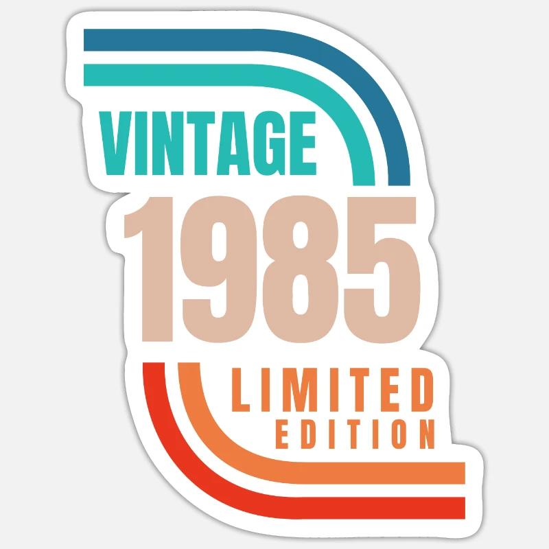 Édition limitée Millésime 1985 - Sticker taille S (10 x 10 cm) - blanc mat