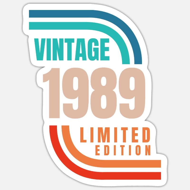 Édition limitée Millésime 1989 - Sticker taille S (10 x 10 cm) - blanc mat