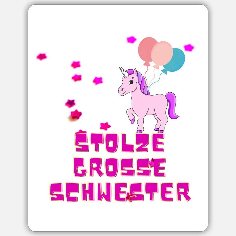 Stolze große Schwester Sticker Größe S (10 x 10 cm)