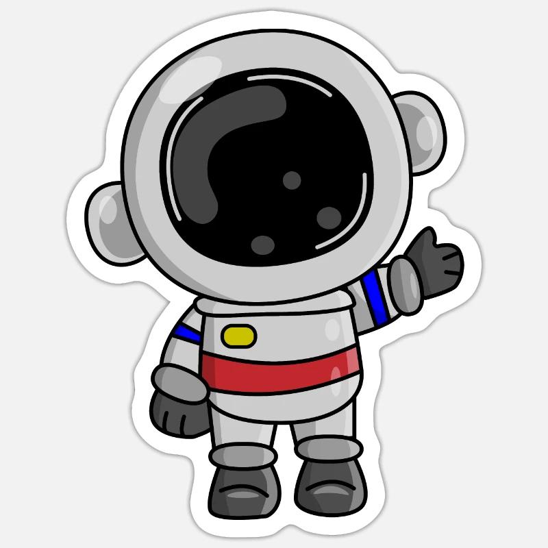 Astronaute Cosmos Spaceman Space Sticker taille S (10 x 10 cm)