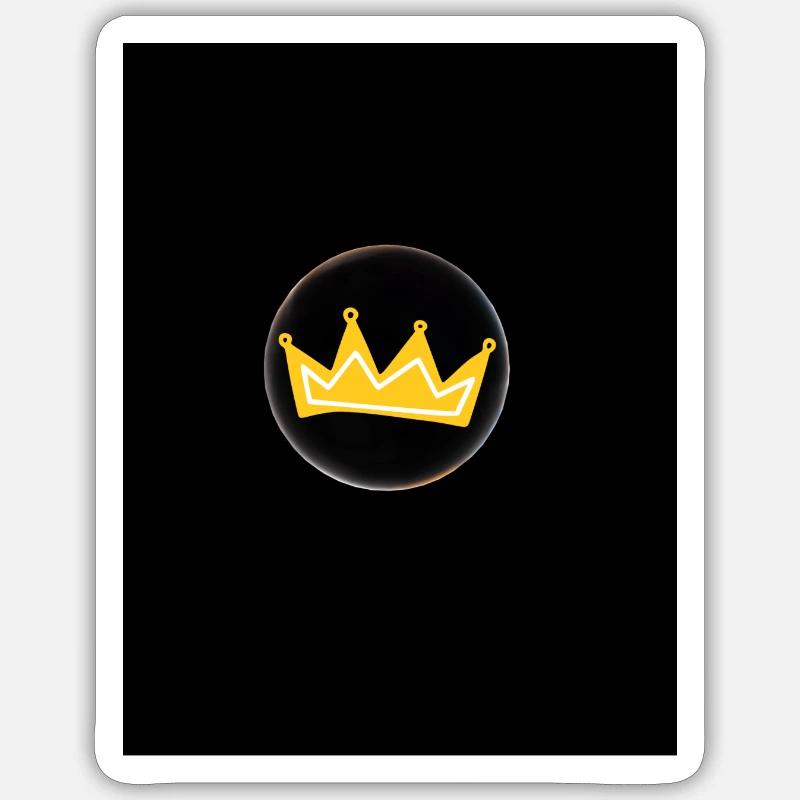King - Sticker Größe S (10 x 10 cm) - Mattweiß