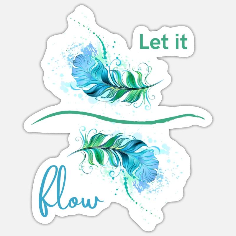 Let It Flow Sticker size S (10 x 10 cm)