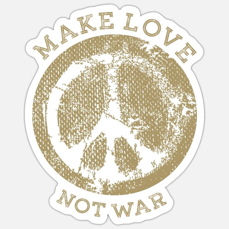 Make Love not War - Sticker Größe S (10 x 10 cm) - Mattweiß