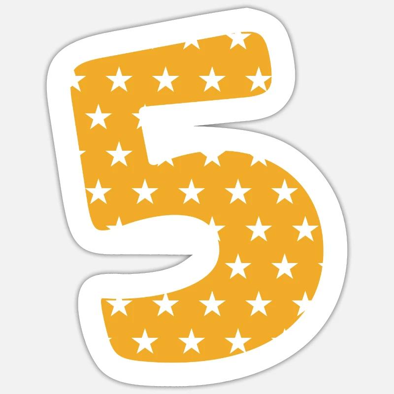 Five Sticker size S (10 x 10 cm)