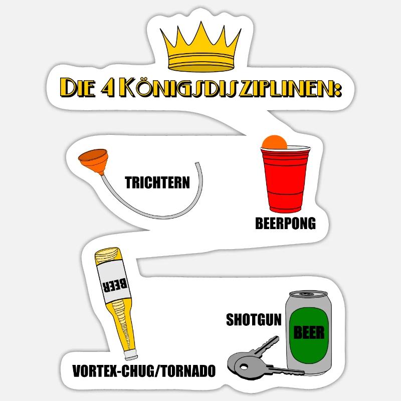 Bierolympiade - Sticker Größe S (10 x 10 cm) - Mattweiß