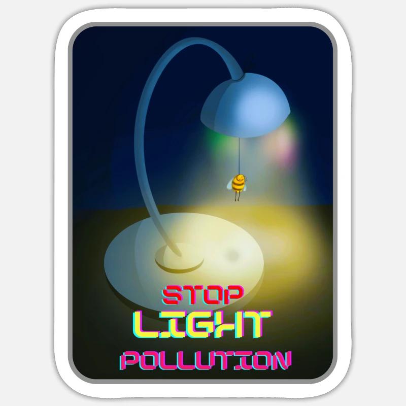 STOP LIGHTPOLLUTION Sticker size S (10 x 10 cm)