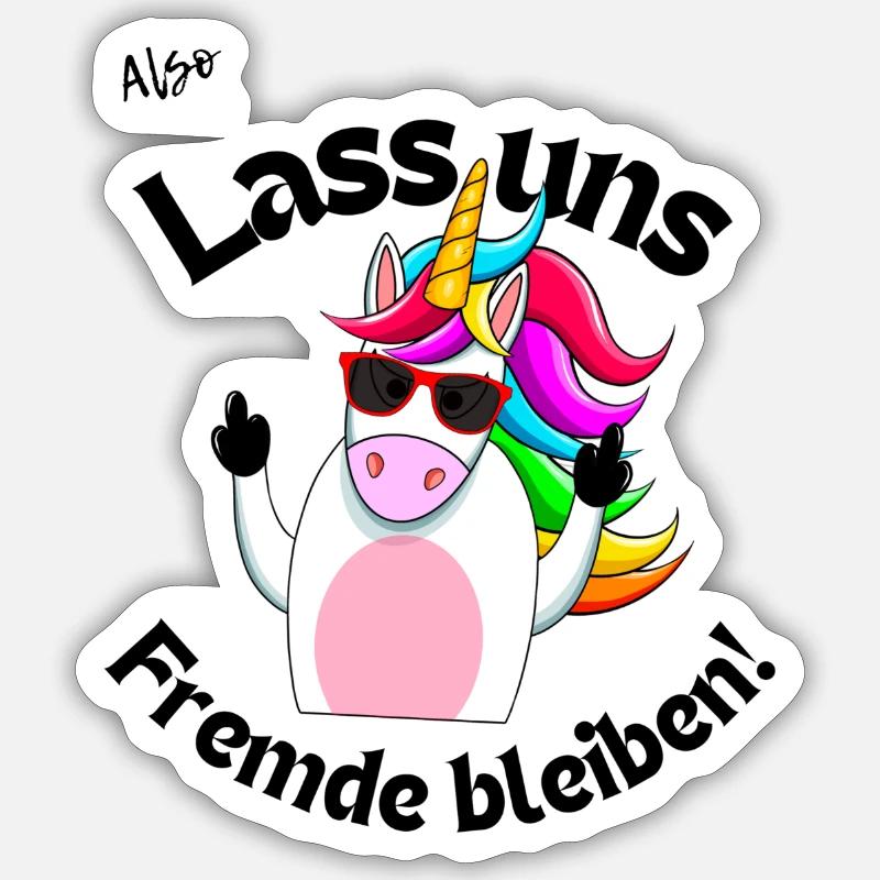 Fremde bleiben Sticker Größe S (10 x 10 cm)