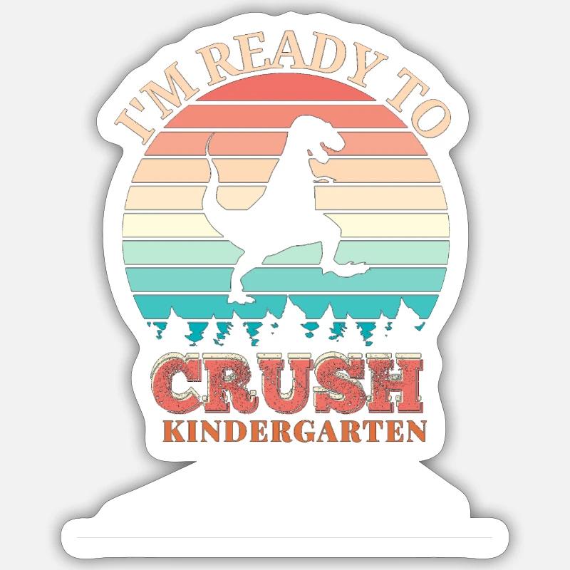 Ich bin bereit, den Kindergarten zu zerquetschen Sticker Größe S (10 x 10 cm)