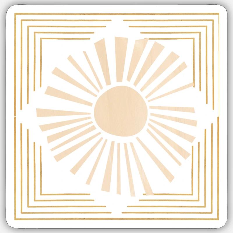 Sunshine - Sticker Größe S (10 x 10 cm) - Mattweiß