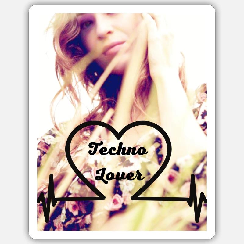 1 Techno Lover Sticker Größe S (10 x 10 cm)