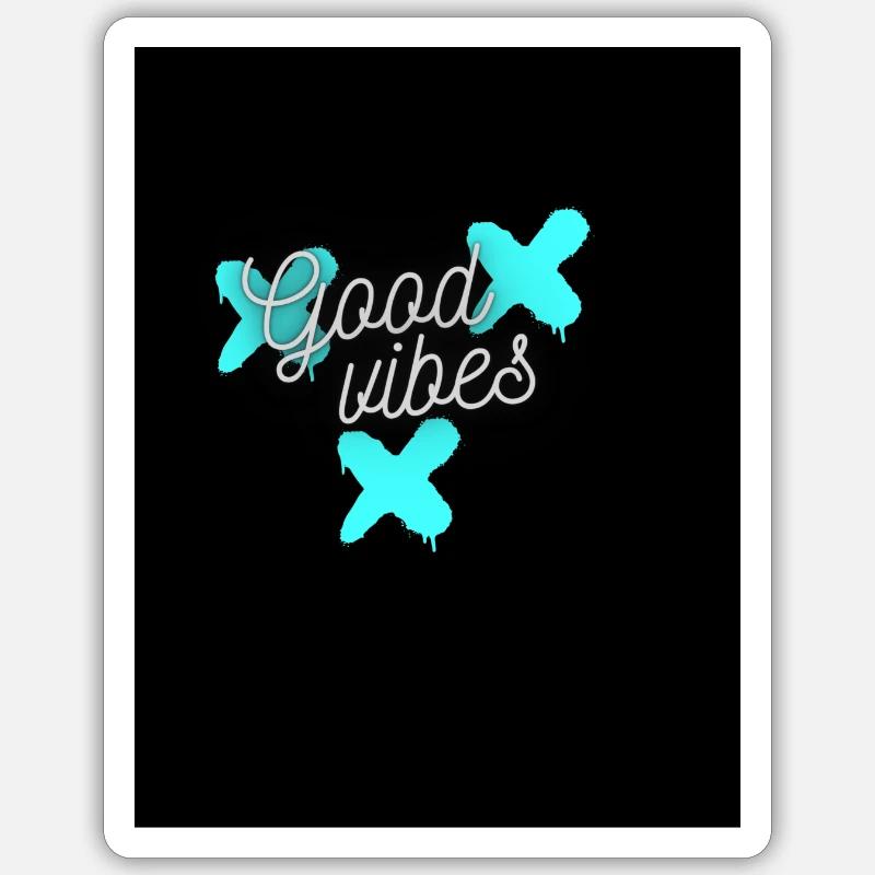 Good Vibes - Sticker Größe S (10 x 10 cm) - Mattweiß