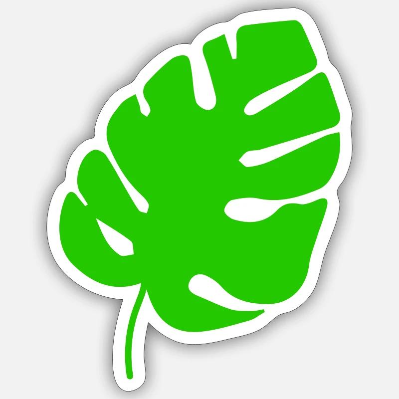 Leaf - Sticker size S (10 x 10 cm) - white matte