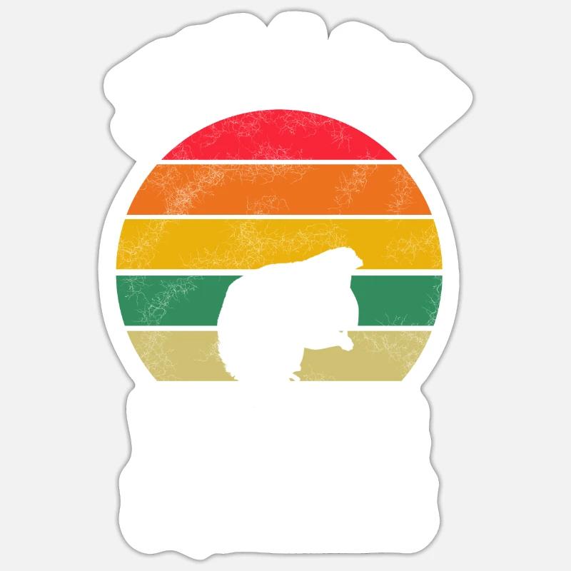 Retro Wald Tier Eichhörnchen Junge Sticker Größe S (10 x 10 cm)