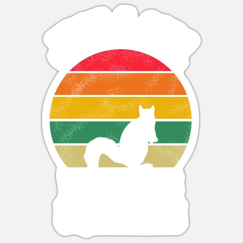 Nur ein Mädchen das Eichhörnchen ist Eichhörnchen - Sticker Größe S (10 x 10 cm) - Mattweiß