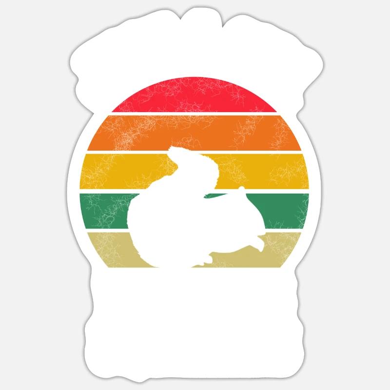 Mädchen Wald Tier Geschenk Retro Eichhörnchen Sticker Größe S (10 x 10 cm)