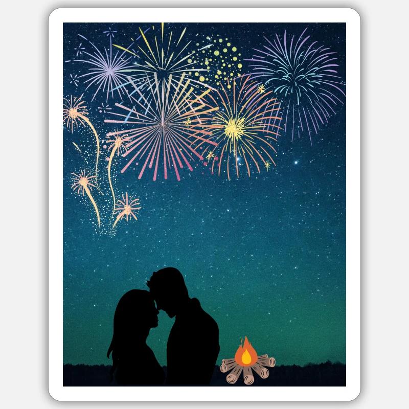 Romantik - Sticker Größe S (10 x 10 cm) - Mattweiß